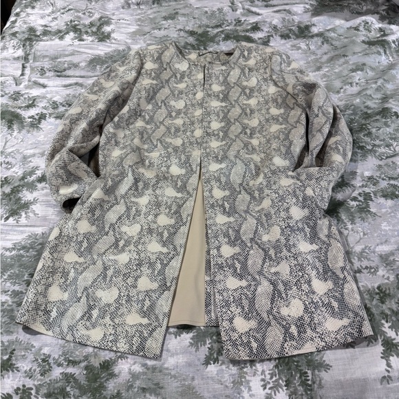 Chico's Gray and White Python Print Cardigan - Picture 10 of 12